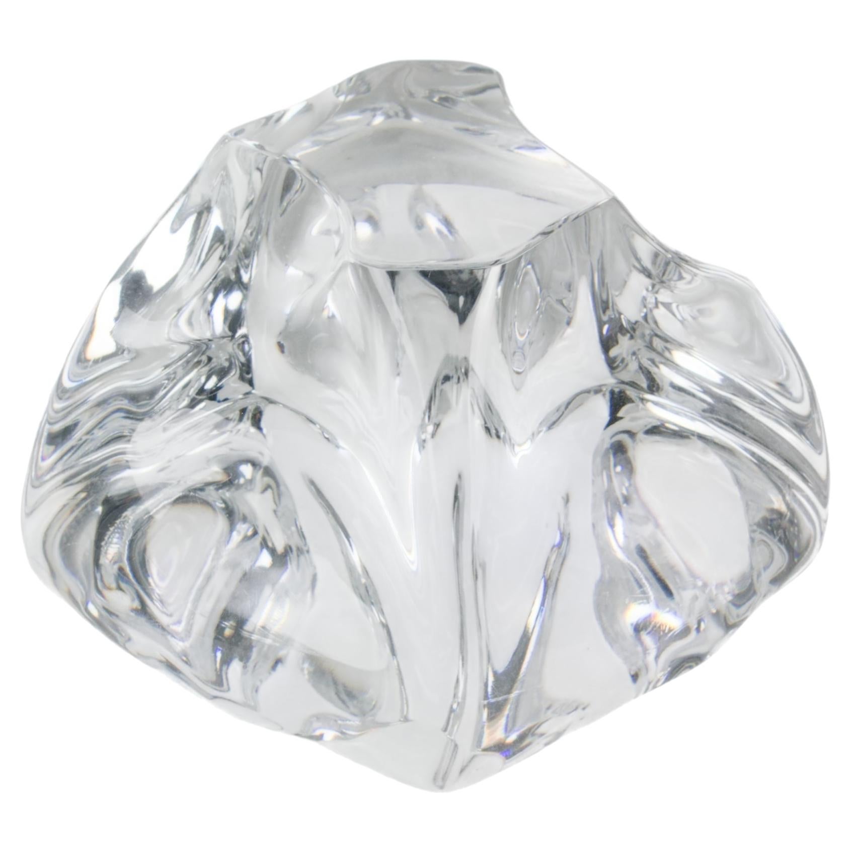 Pre-owned Daum France Crystal Desktop Accessory Paperweight Sculpture, Circa 1950 In Gray