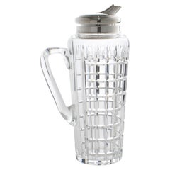 Hawkes Art Deco Sterling Silver, Crystal Barware Martini Cocktail Pitcher Shaker