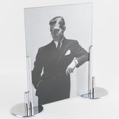 Art Deco Modernist Chrome Picture Frame, France circa 1930