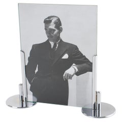 Art Deco Modernist Chrome Picture Frame, France circa 1930