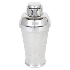 Art Deco Silver Plate Cocktail Shaker by Silversmith Saint Medard Paris