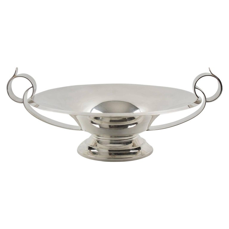 Antique Large Silver Plated Centerpiece Bowl at 1stdibs