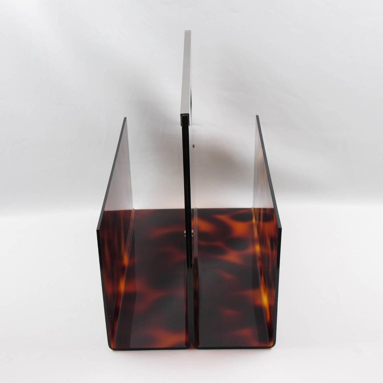 Tortoise Lucite Magazine Rack Holder for Christian Dior Home Collection ...