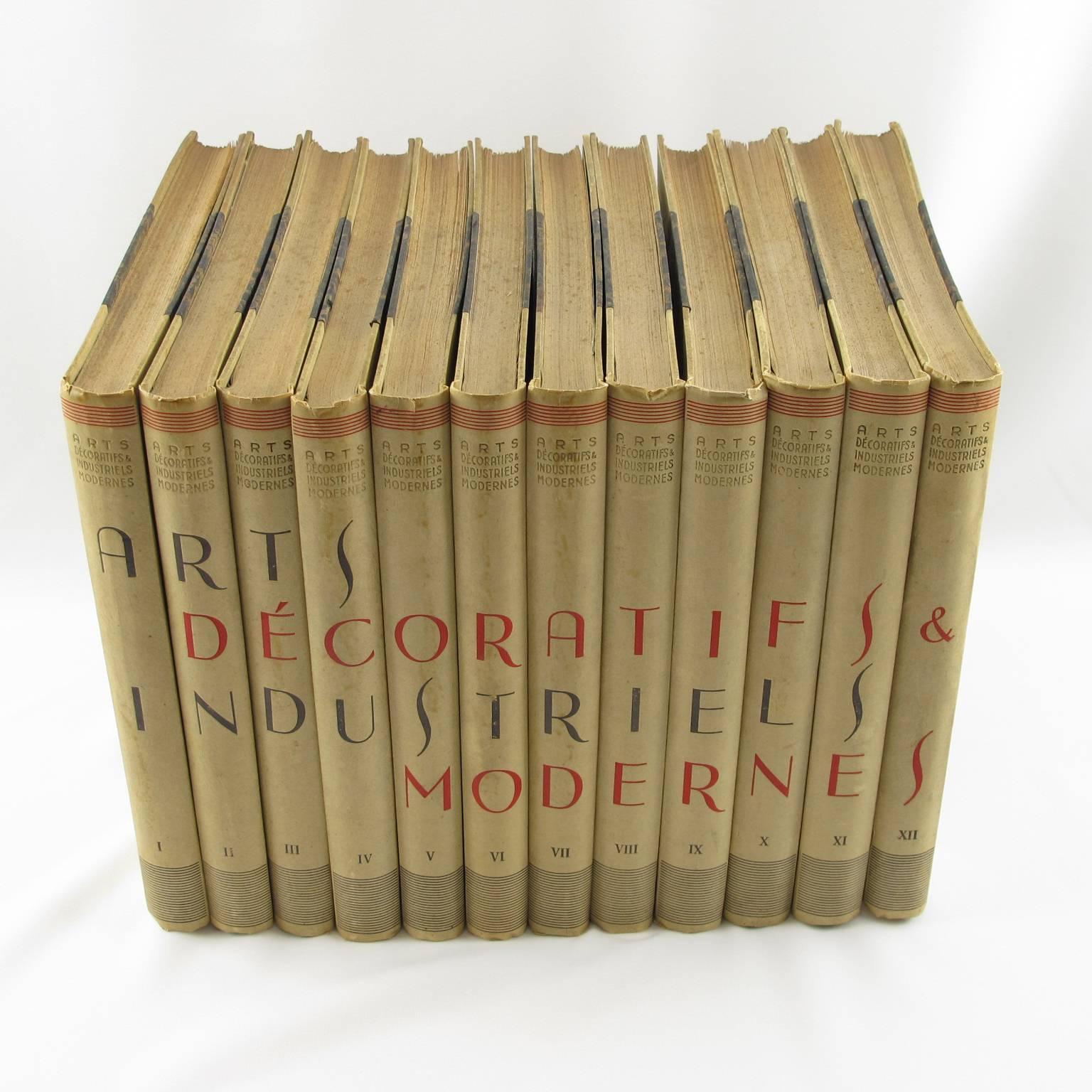 Art Deco Arts Decoratifs et Industriels Modernes Encyclopedie, 12 Books, 1925