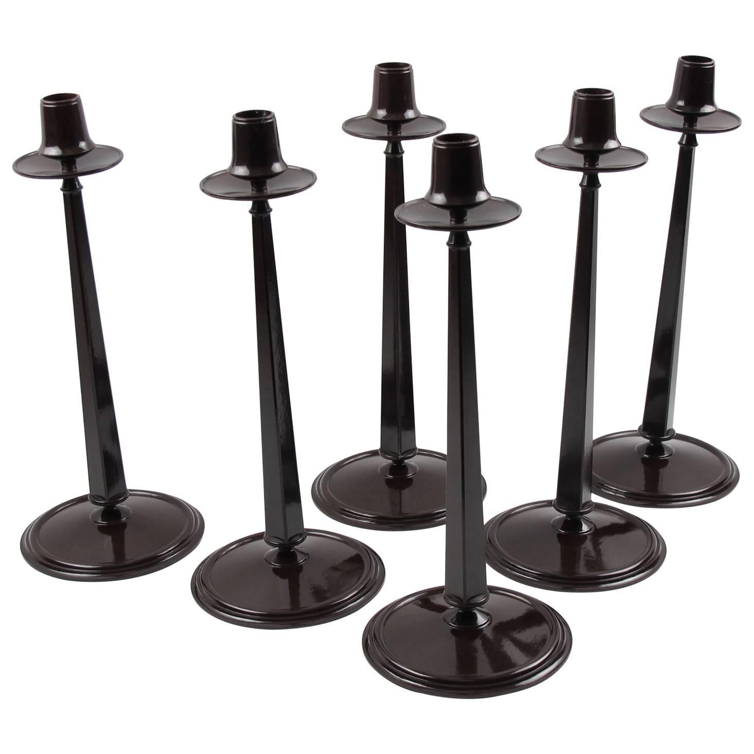 Charles Rennie Mackintosh Iconic Bakelite Candlestick - set of 6 pieces