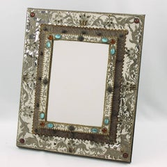 Talosel Resin Table Vanity Mirror Executed by the Workshop of Line Vautrin