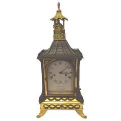 Rare and Fine Antique English Patinated Gilt Bronze Bracket Clock, circa 1845