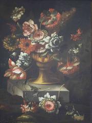 Superb Pair of 18th Century Flemish Floral Still Life Paintings, circa 1760