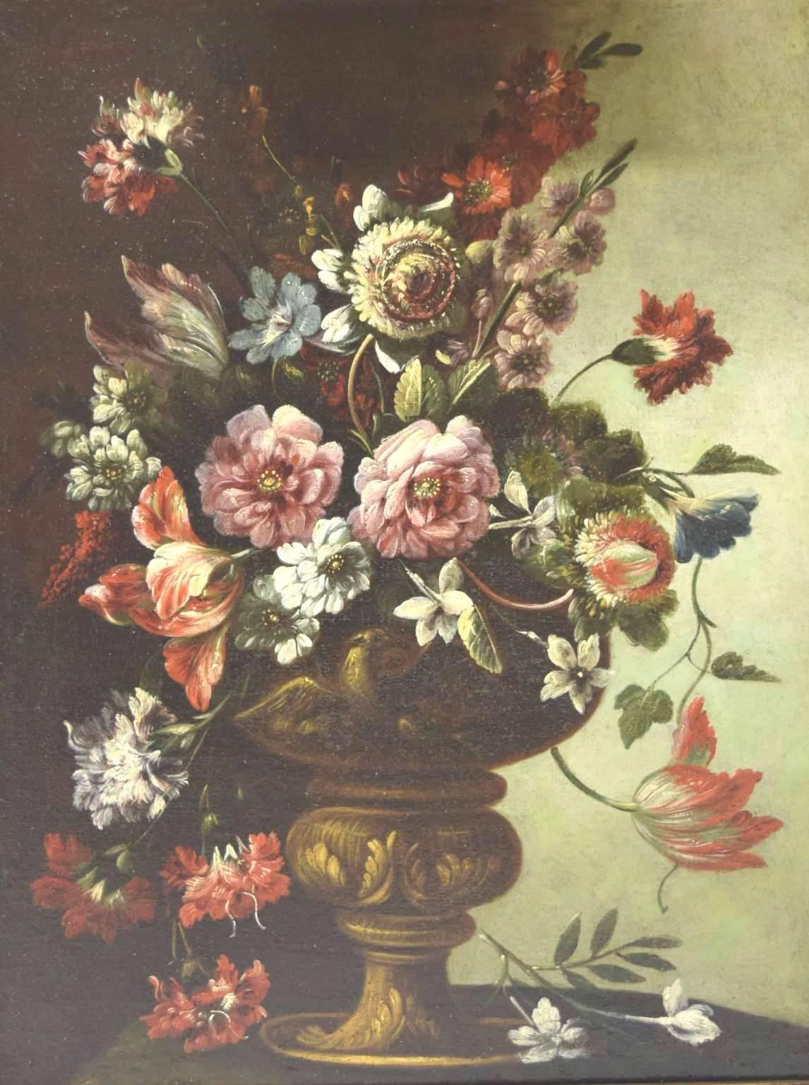 Finnish Superb Pair of 18th Century Flemish Floral Still Life Paintings, circa 1760 For Sale