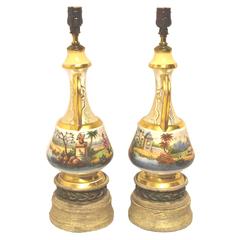 Superb Pair of Antique French Louis Philippe Paris Porcelain Vases, circa 1845