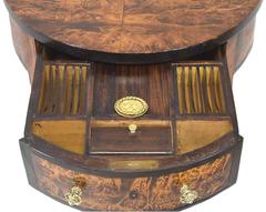 Very Fine Antique Austrian Biedermeier Burl Walnut Circular Table, circa 1815