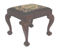 Antique English George III Period Chippendale Mahogany Bench, circa 1760