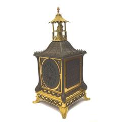 Rare and Fine Antique English Patinated Gilt Bronze Bracket Clock, circa 1845