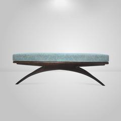 Dark Walnut Convex Bench
