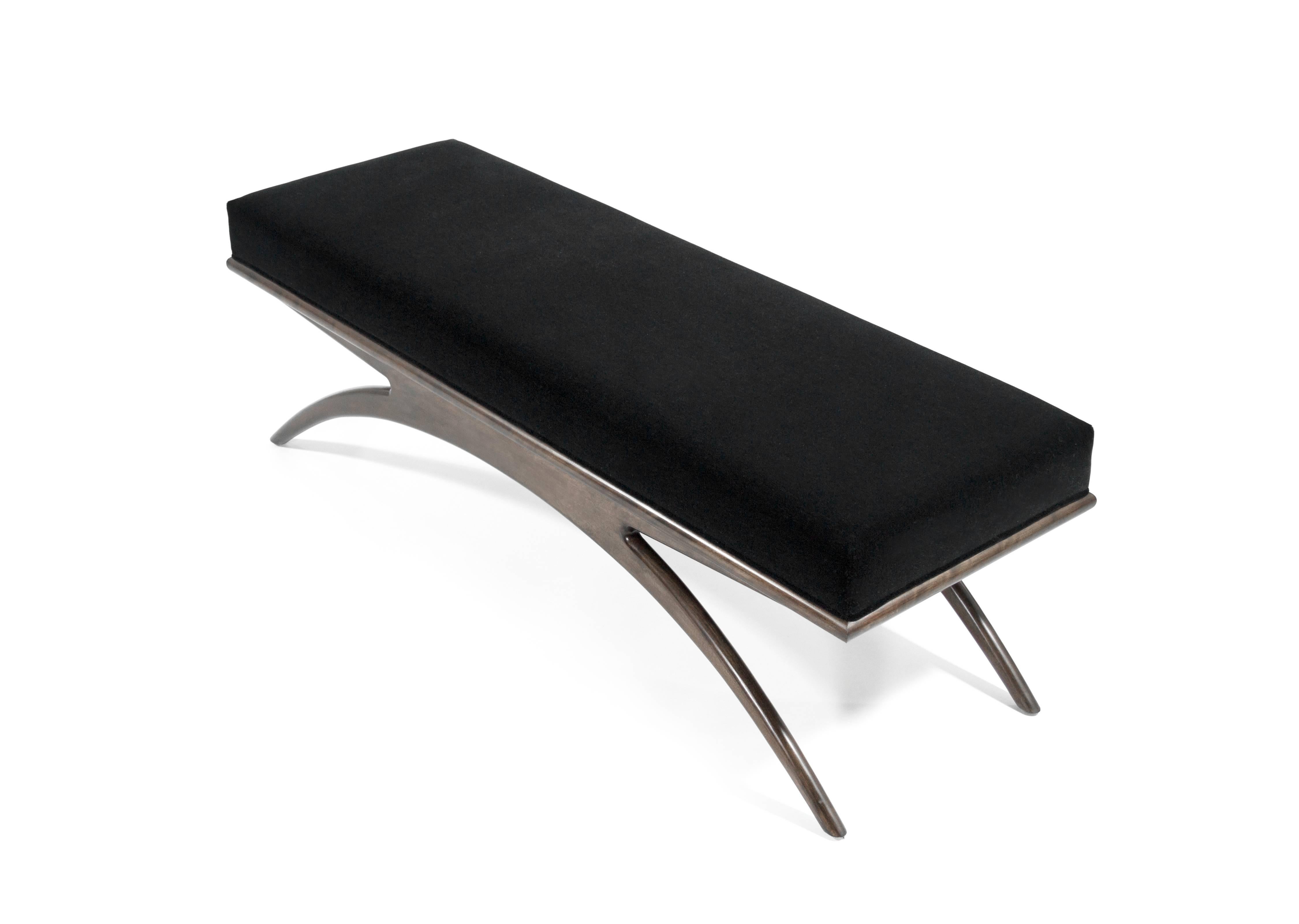 American Walnut Convex Bench