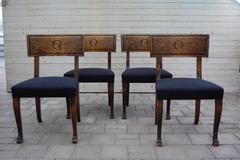 Set of Four Swedish Grace Klismos Chairs by Eugen Höglund in Birch