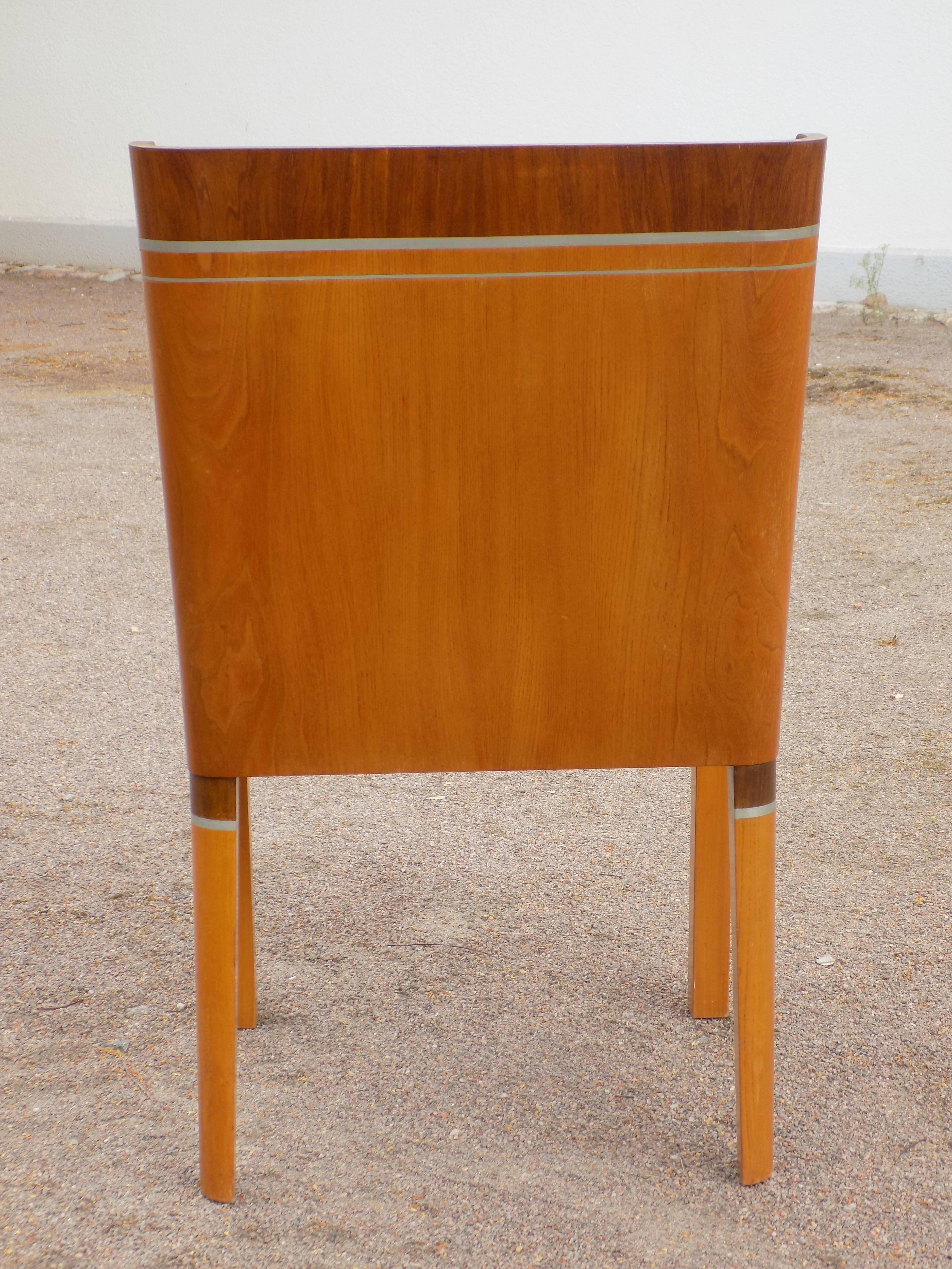 Set of Four Stunning Dining Chairs in Swedish Art Deco by Carl Bergsten In Excellent Condition In Skanninge, SE