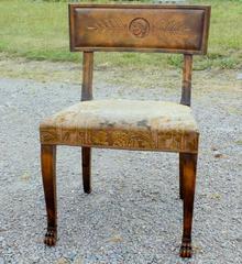 Set of Four Swedish Grace Klismos Chairs by Eugen Höglund in Birch