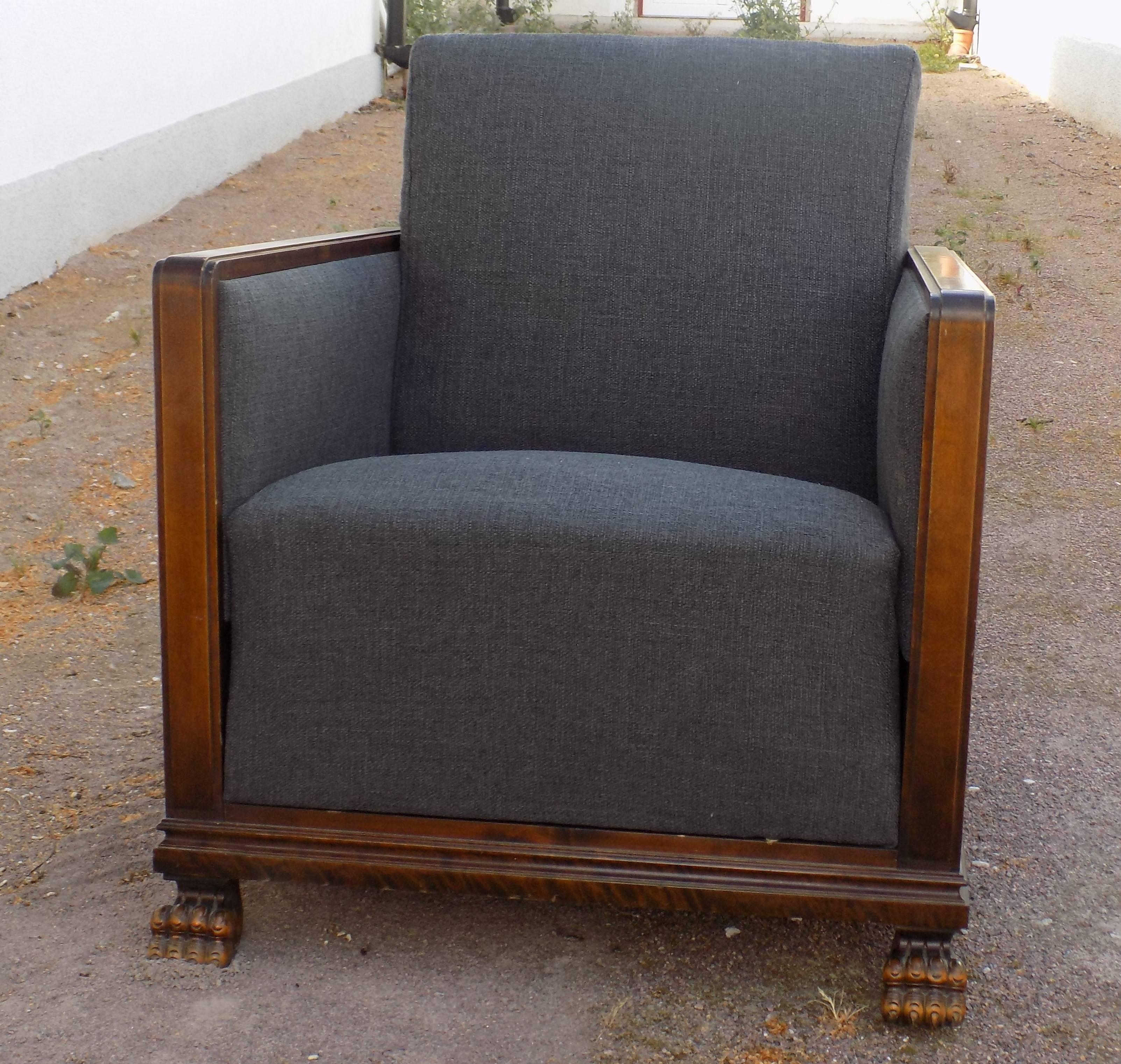 Two Pairs of Swedish Art Deco Period Club Chairs 2