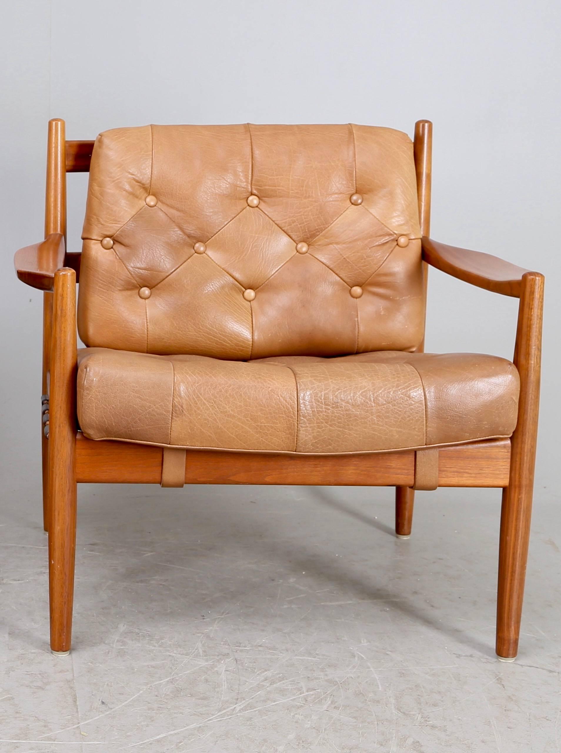 Swedish Pair of Armchairs by Ingemar Thillmark for OPE Mobler, Midcentury Modern