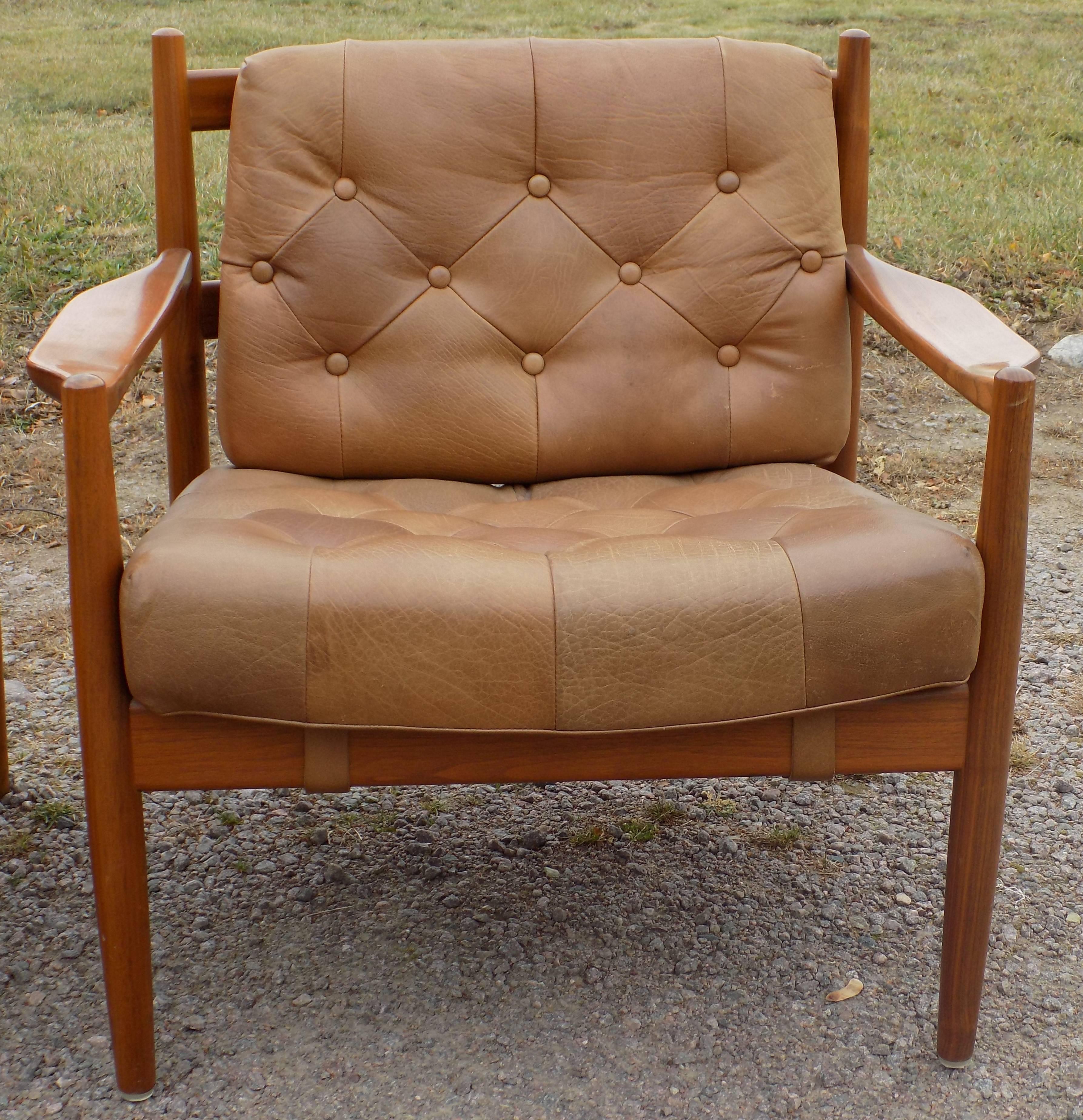 Pair of Armchairs by Ingemar Thillmark for OPE Mobler, Midcentury Modern In Excellent Condition In Skanninge, SE