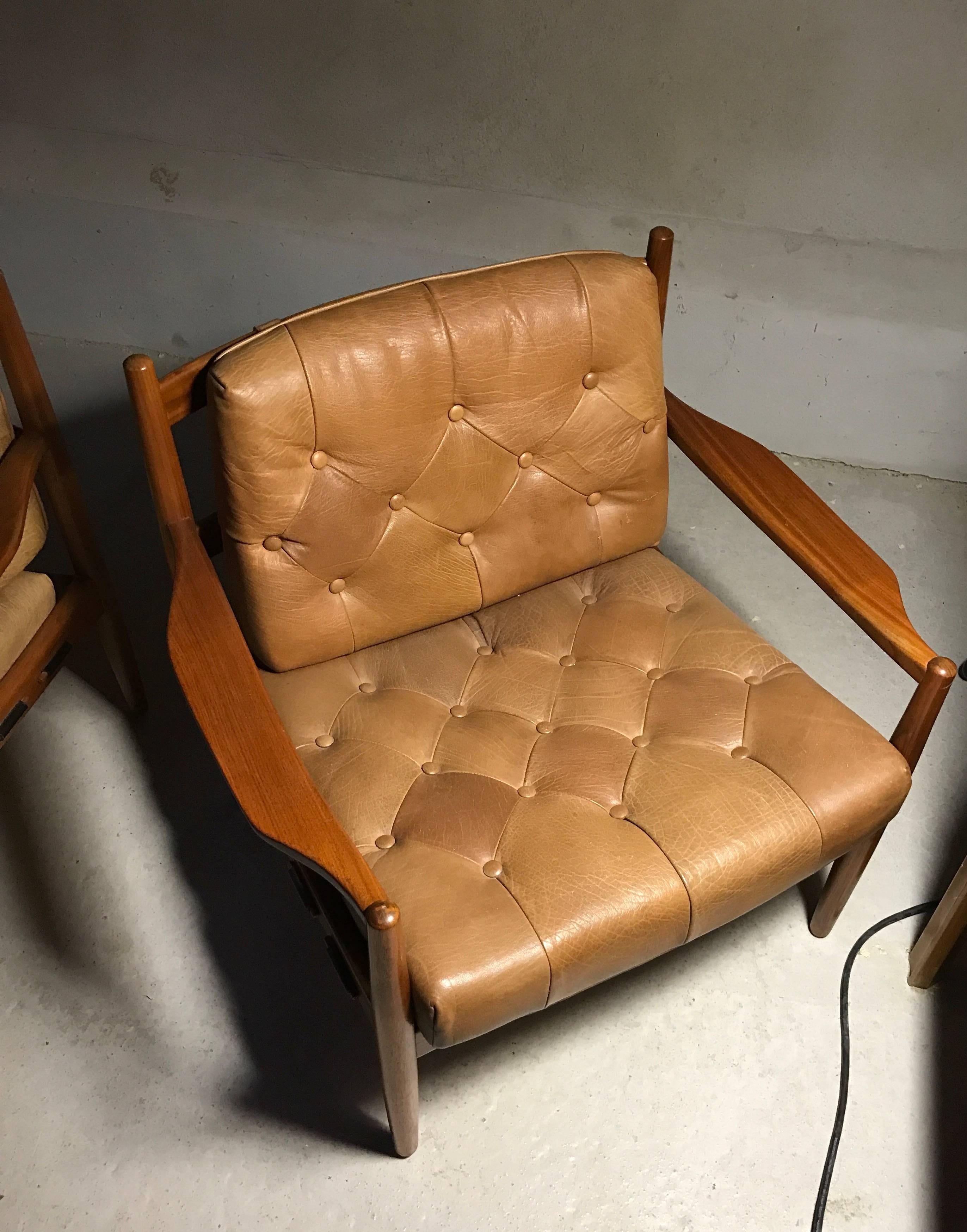 Pair of Armchairs by Ingemar Thillmark for OPE Mobler, Midcentury Modern 2