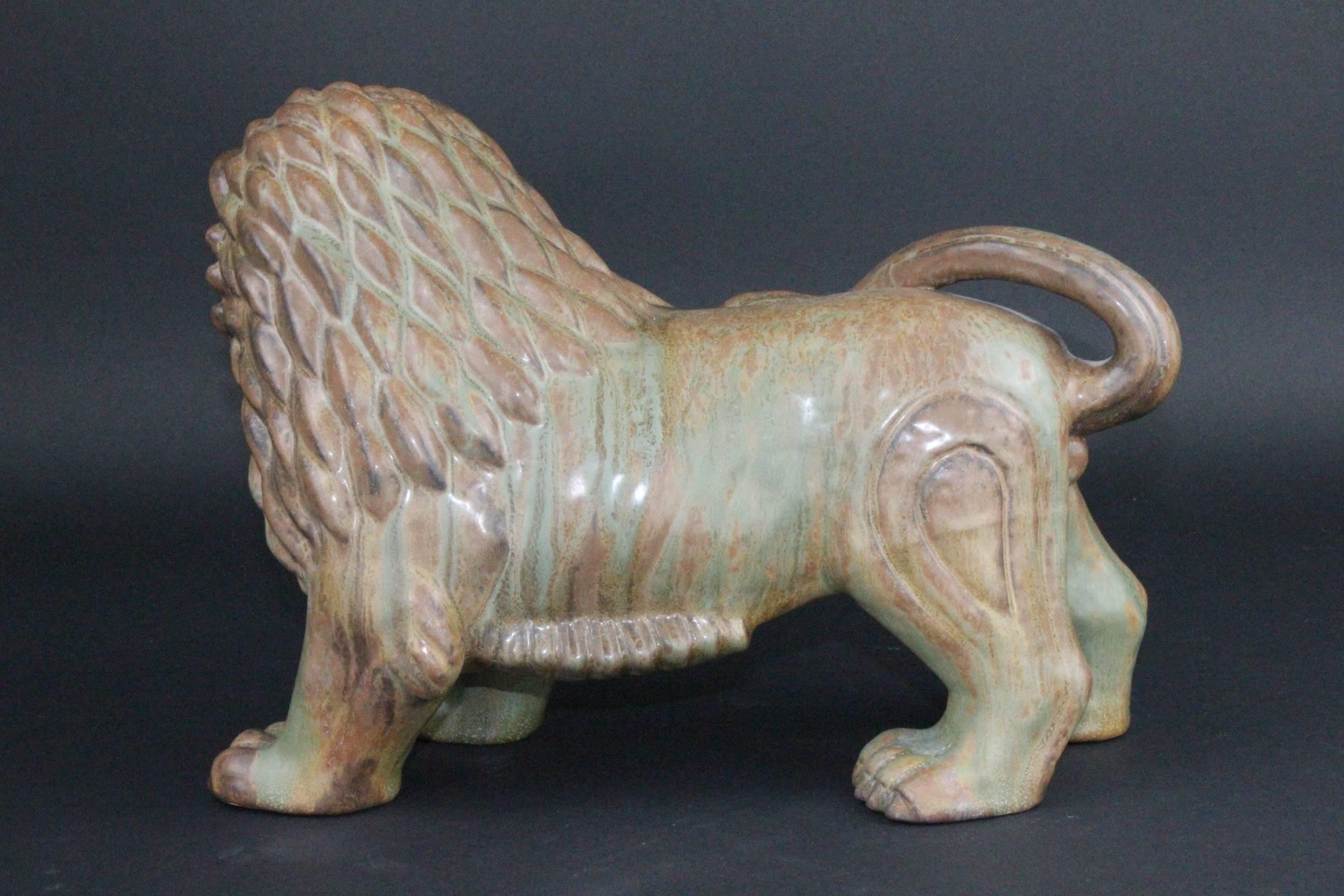 large ceramic lion