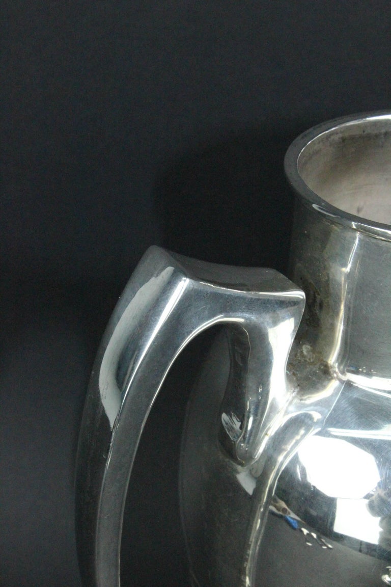 Heavy Mexican Sterling Silver Cocktail Shaker by Juvento Lopez Reyes at