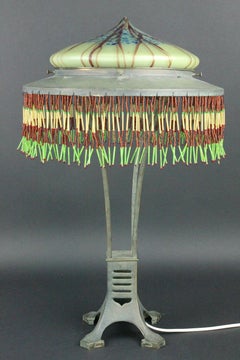 Early 20th Century Austrian Jugend Bronze Table Lamp