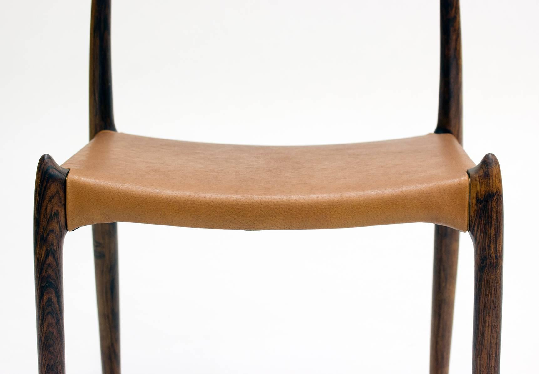 Set of Eight Model 78 Rosewood Chairs by Niels O. Møller, Designed 1962 2