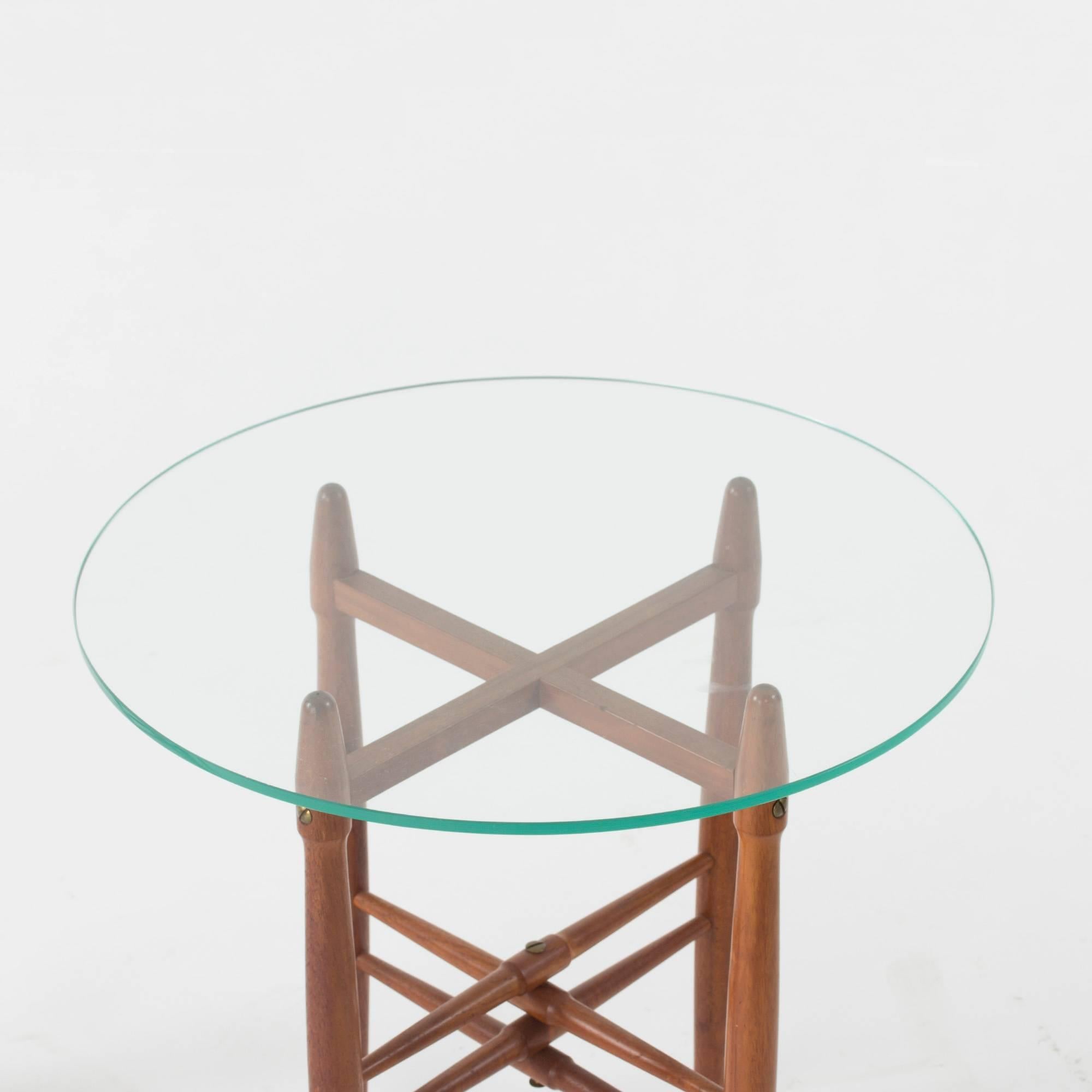 Scandinavian Modern Pair of Mahogany Side Tables by Poul Hundevad