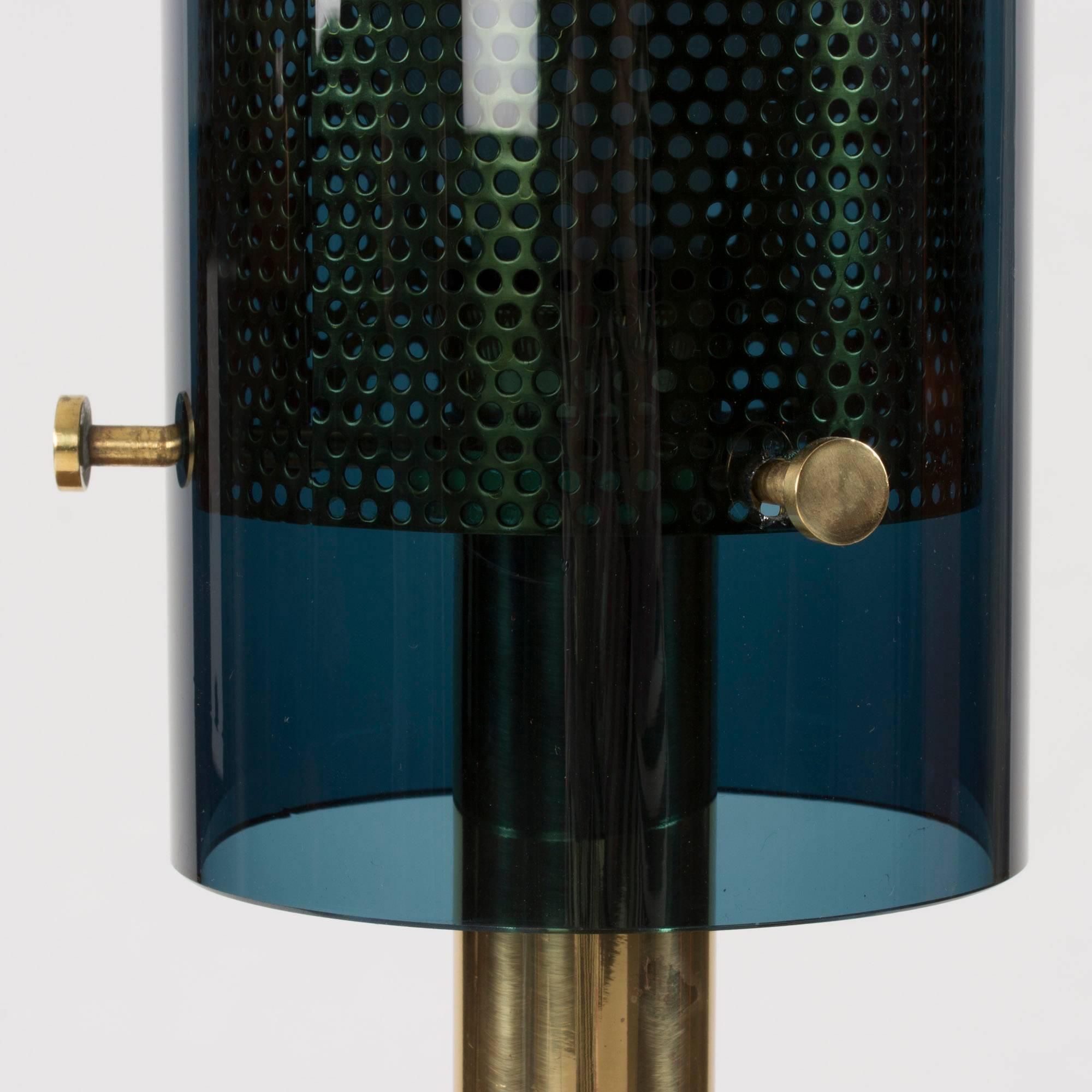 Brass and Glass Table Lamp by Hans-Agne Jakobsson In Excellent Condition In Stockholm, SE
