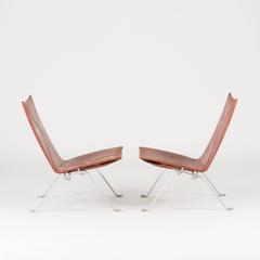 Pair of “Pk 22” Lounge Chairs by Poul Kjaerholm