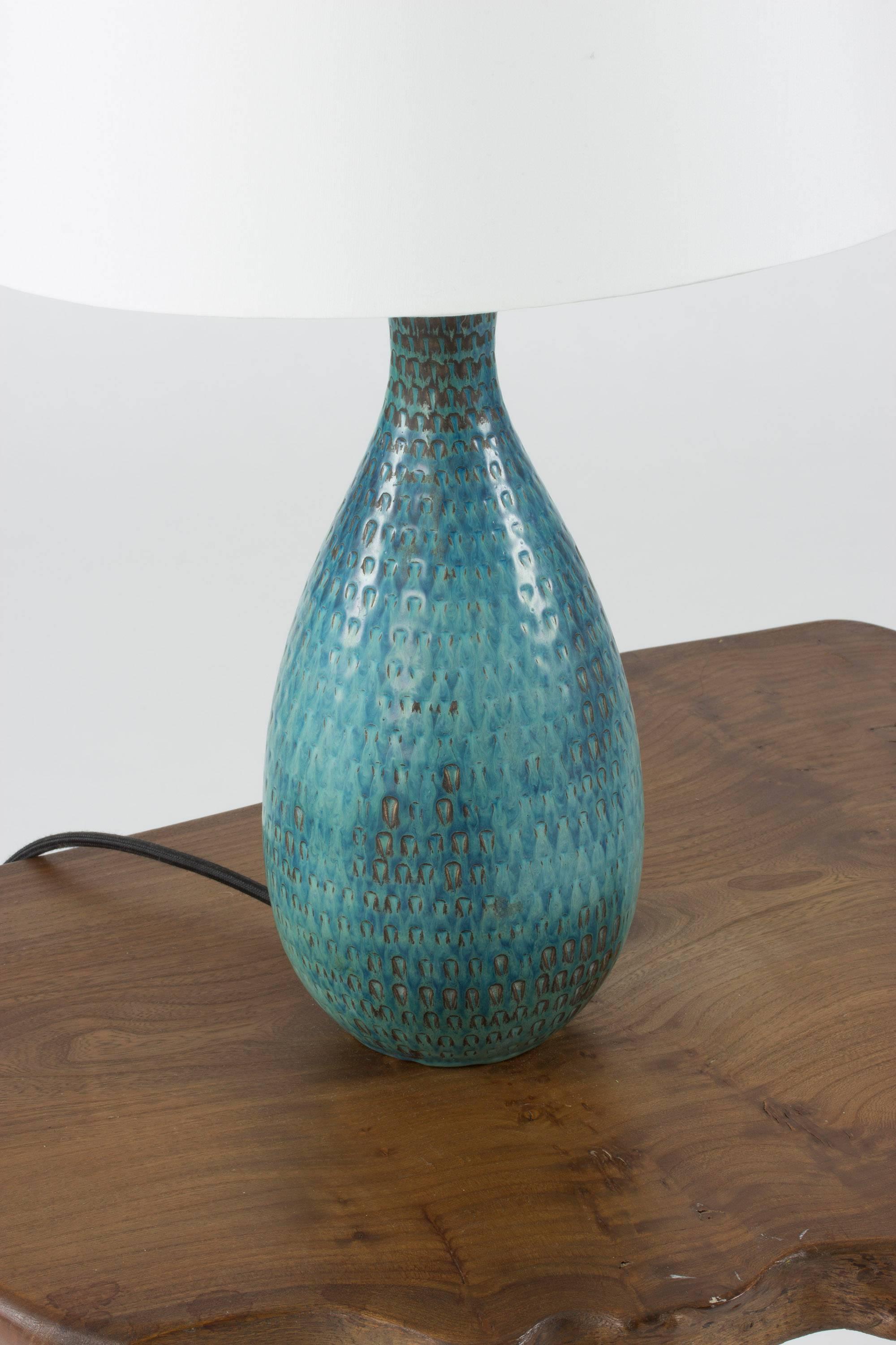 Scandinavian Modern Stoneware Table Lamp by Stig Lindberg