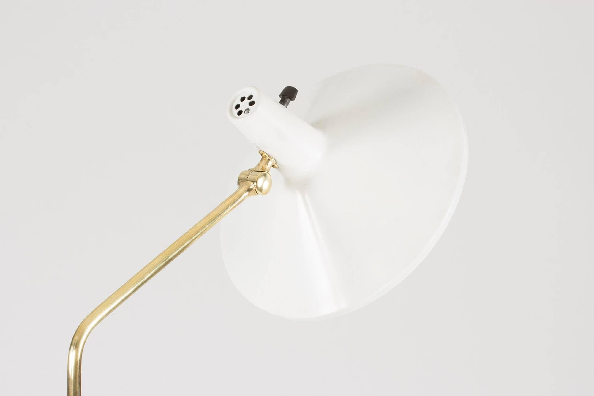 White Lacquer Floor Lamp by Bertil Brisborg In Excellent Condition In Stockholm, SE