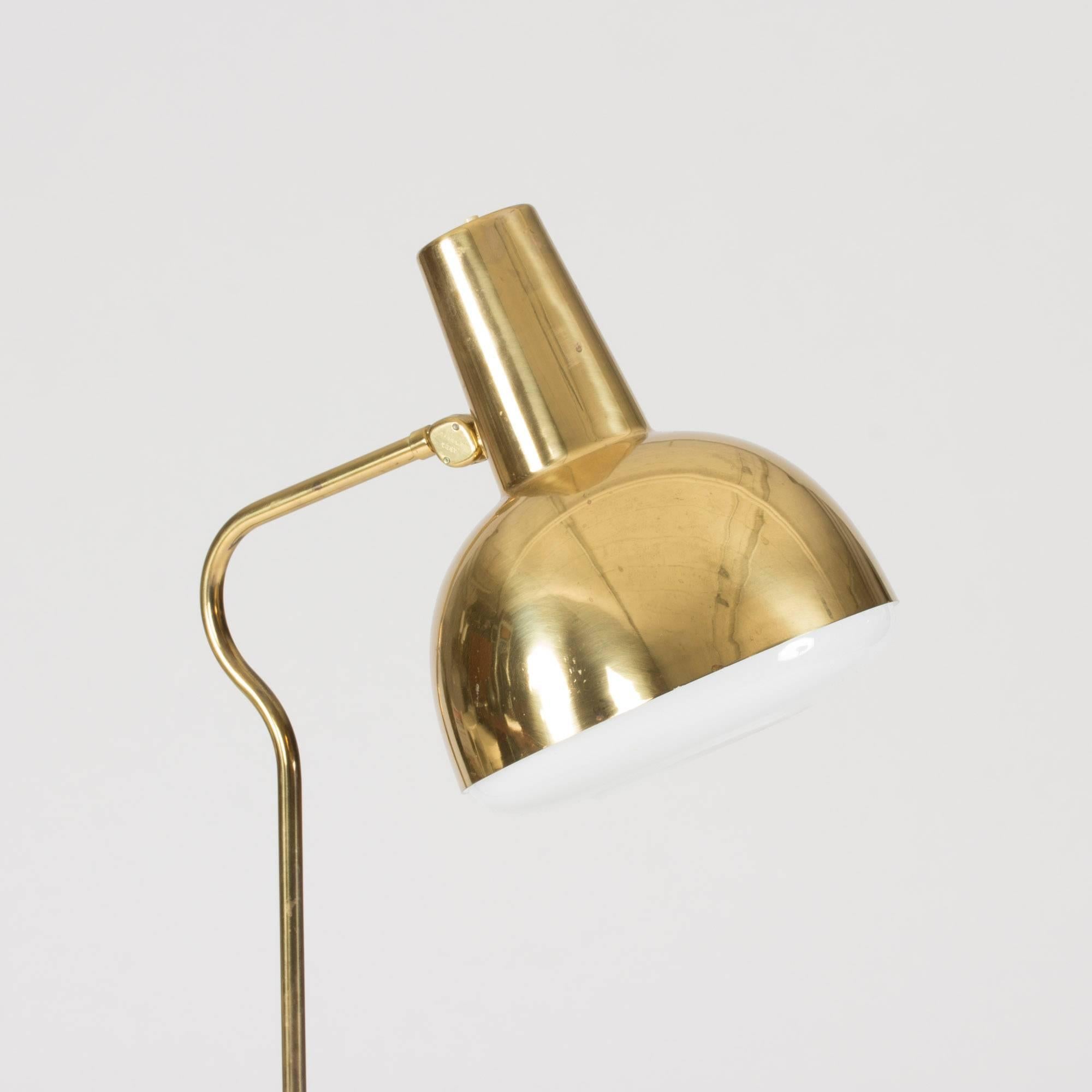 Scandinavian Modern Brass Floor Lamp from ASEA