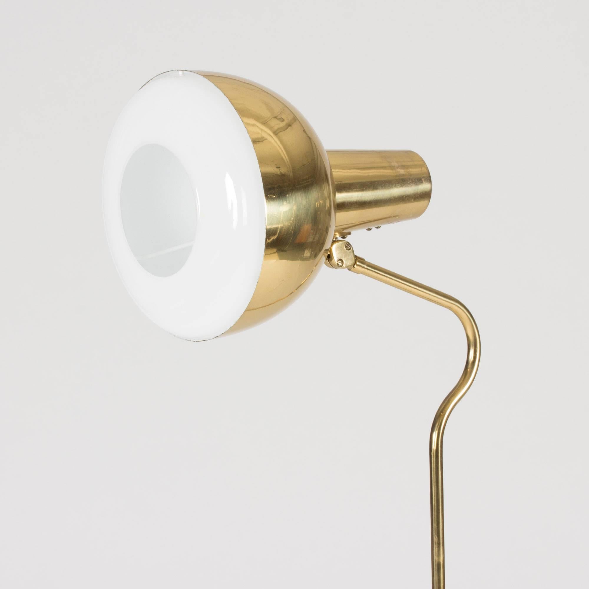 Swedish Brass Floor Lamp from ASEA