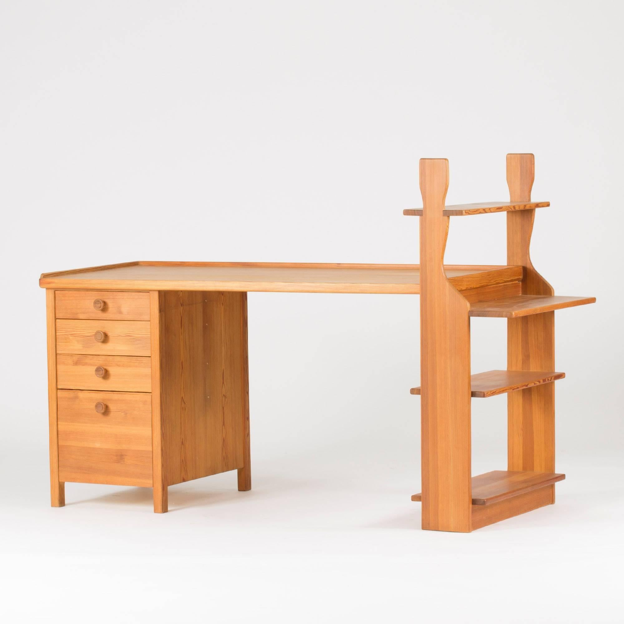 Scandinavian Modern Pine Desk by Carl Malmsten