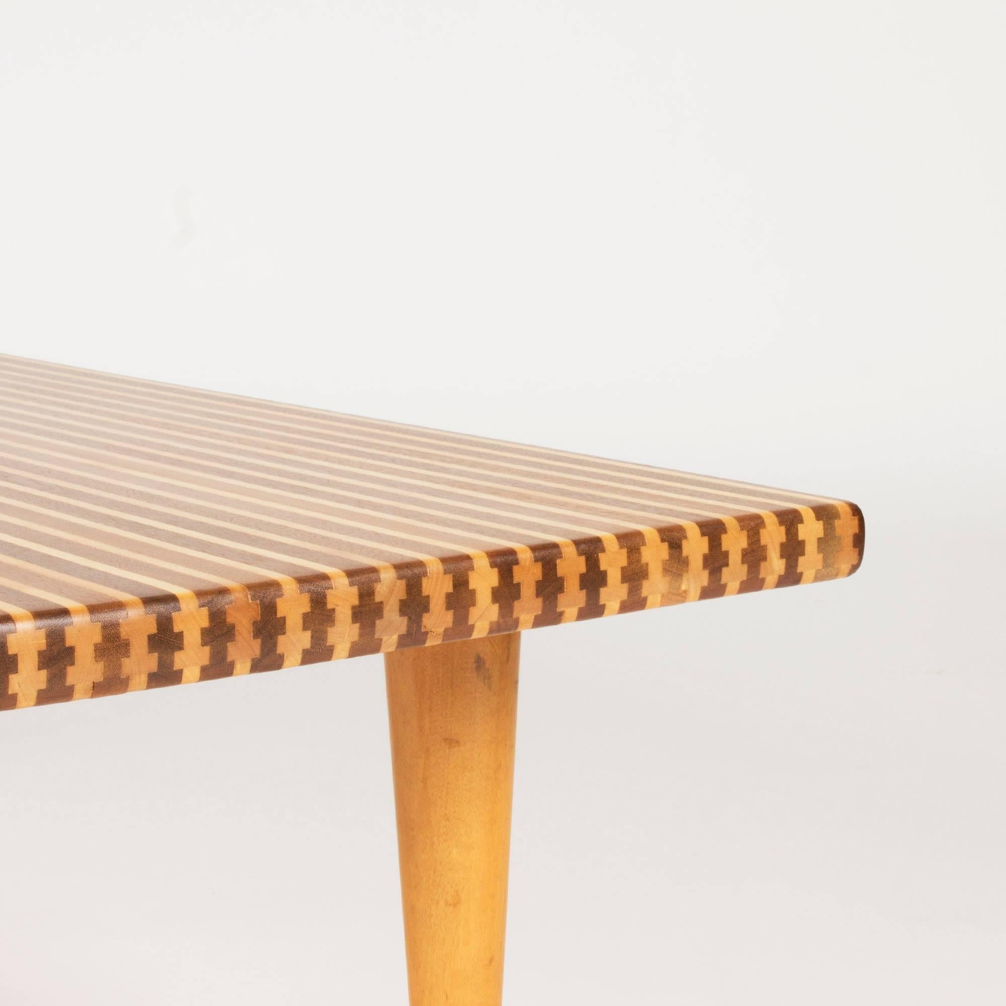 Swedish Striped Coffee Table by Ingvar Sandström