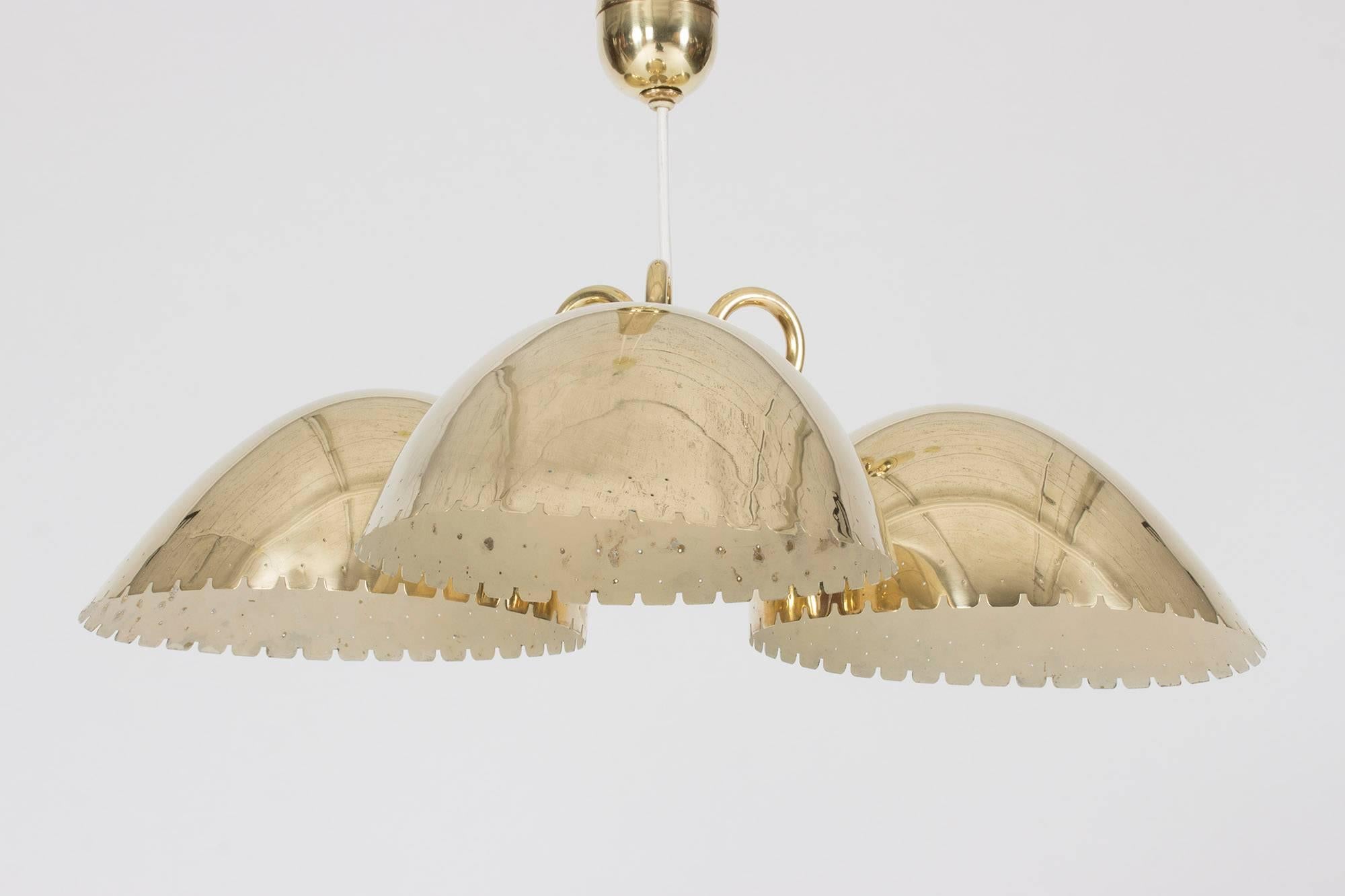Brass Ceiling Lamp by Carl-Axel Acking In Excellent Condition In Stockholm, SE