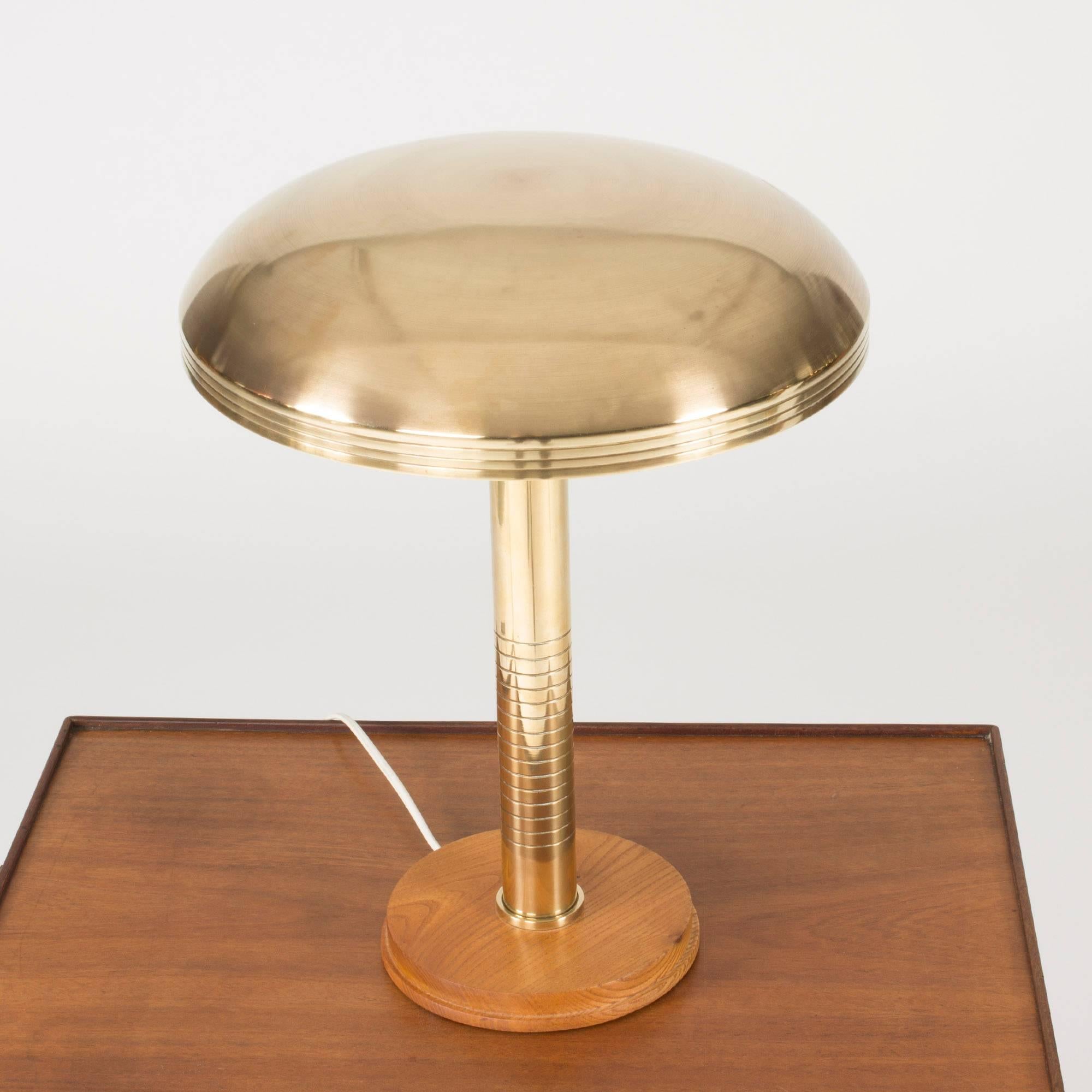 Scandinavian Modern Brass Table Lamp from Böhlmarks