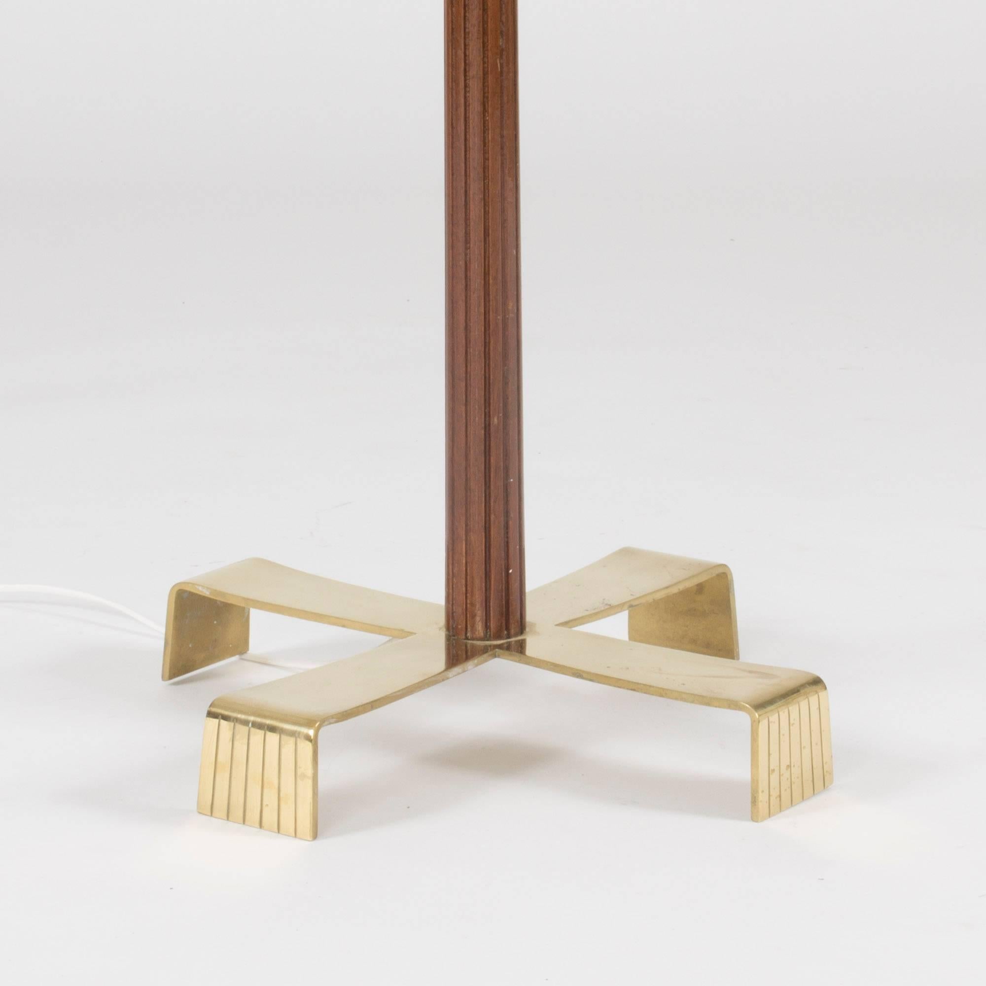 Scandinavian Modern Mahogany Floor Lamp by Hans Bergström