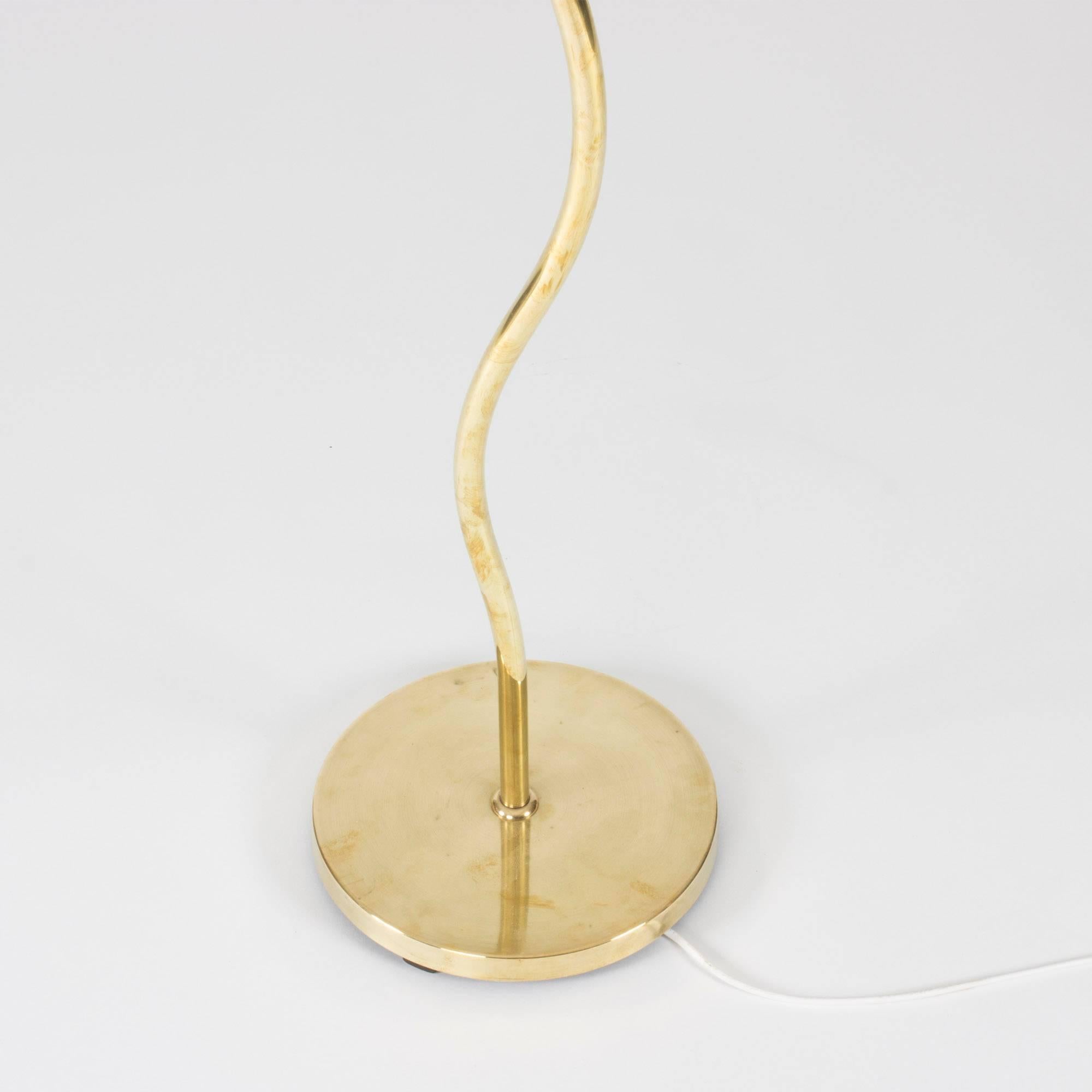 Danish 1950s Brass Flower Floor Lamp 1