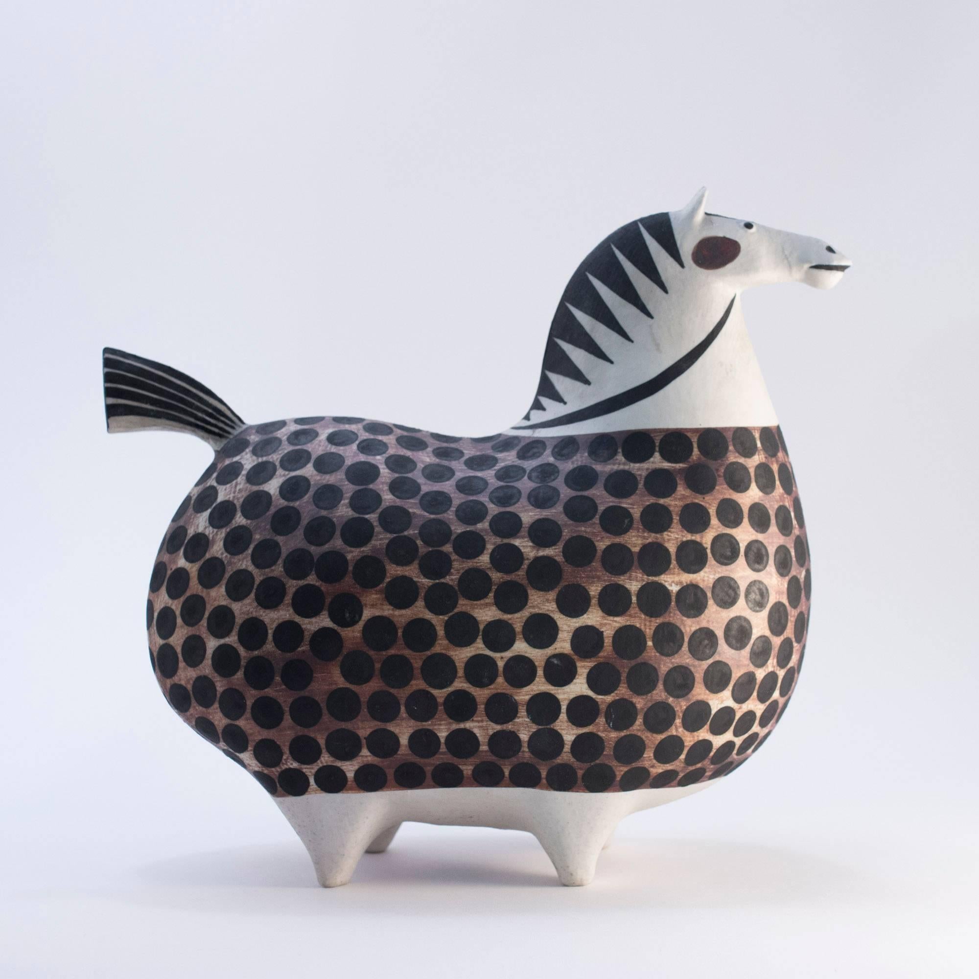 Enchanting ceramic horse figurine by Stig Lindberg, called 