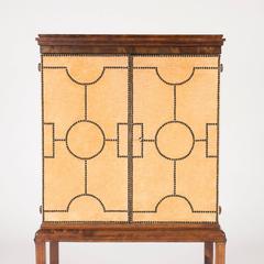 Birch and Velvet Cabinet by Otto Schulz