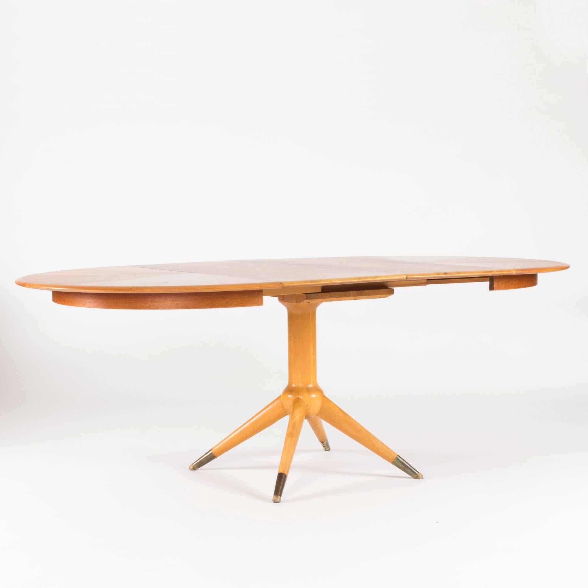 Mid-Century Modern Round Teak Dining Table by David Rosén