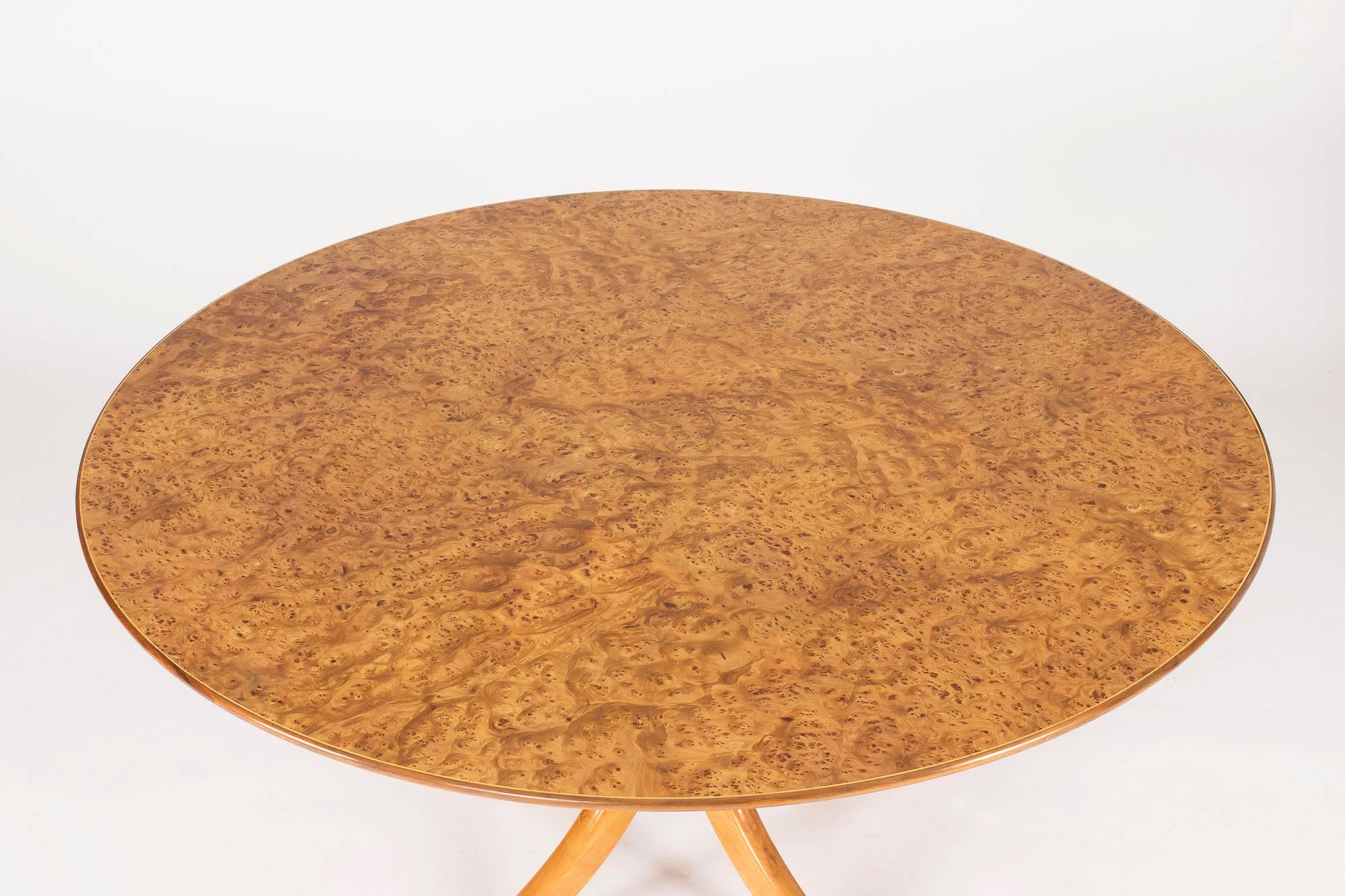Hardwood Alder Root Dining Table by Josef Frank