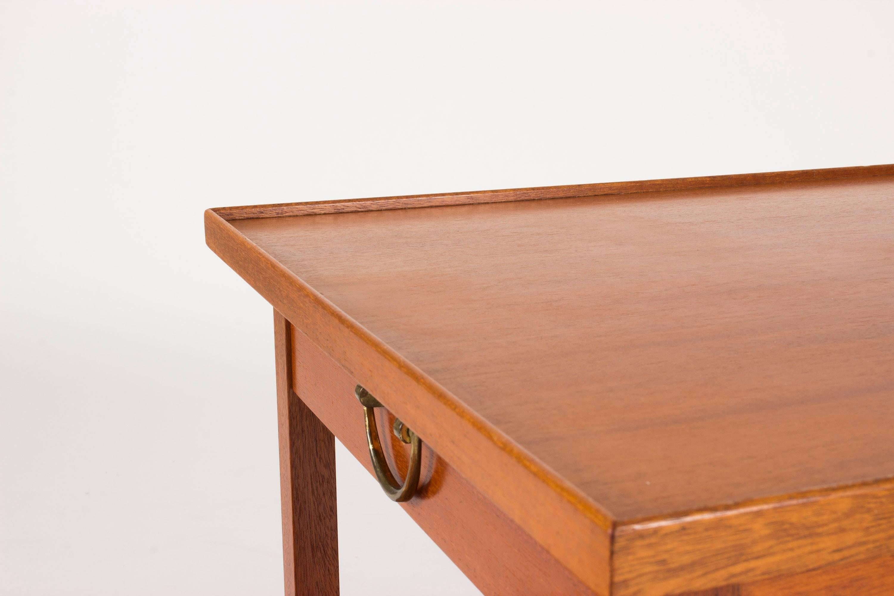 Mahogany Side Table with a Drawer by Josef Frank In Good Condition For Sale In Stockholm, SE