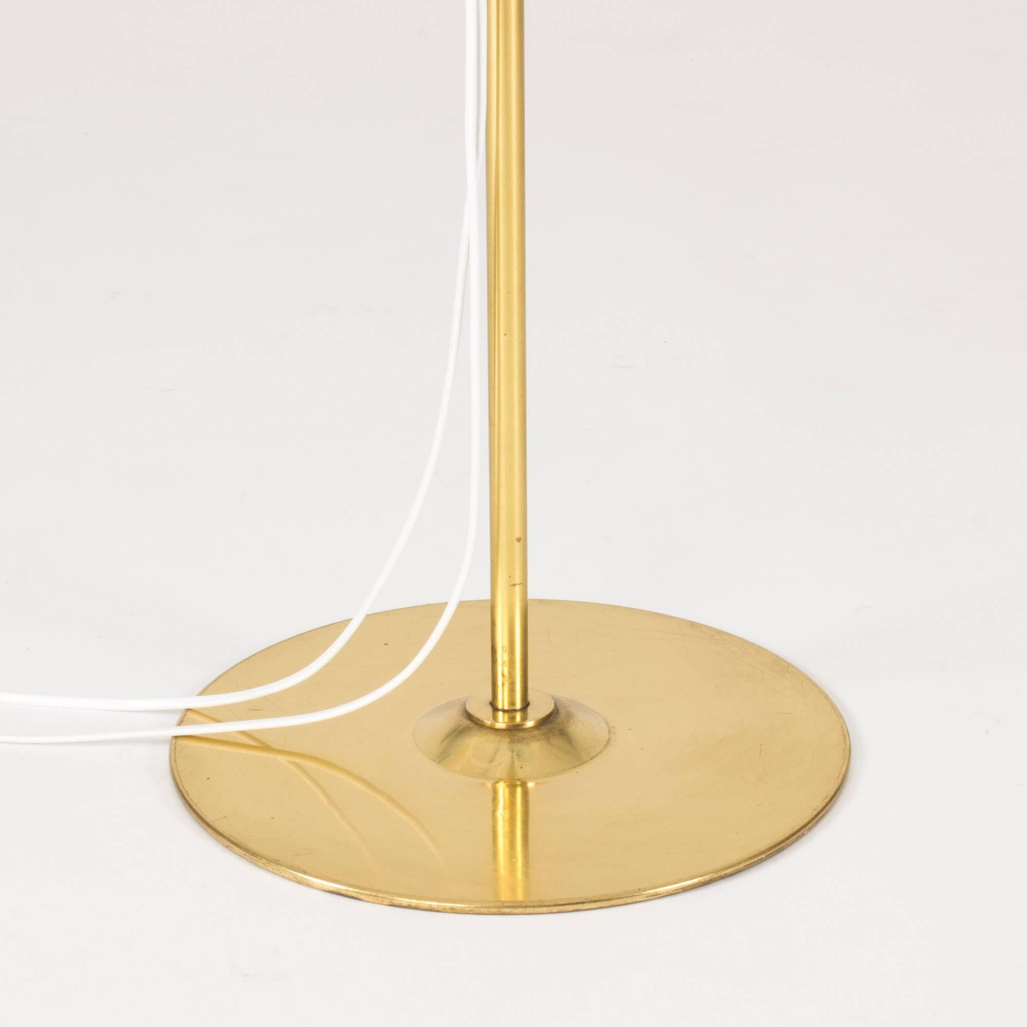 Mid-20th Century Double Shade Brass Floor Lamp by Hans Agne Jakobsson