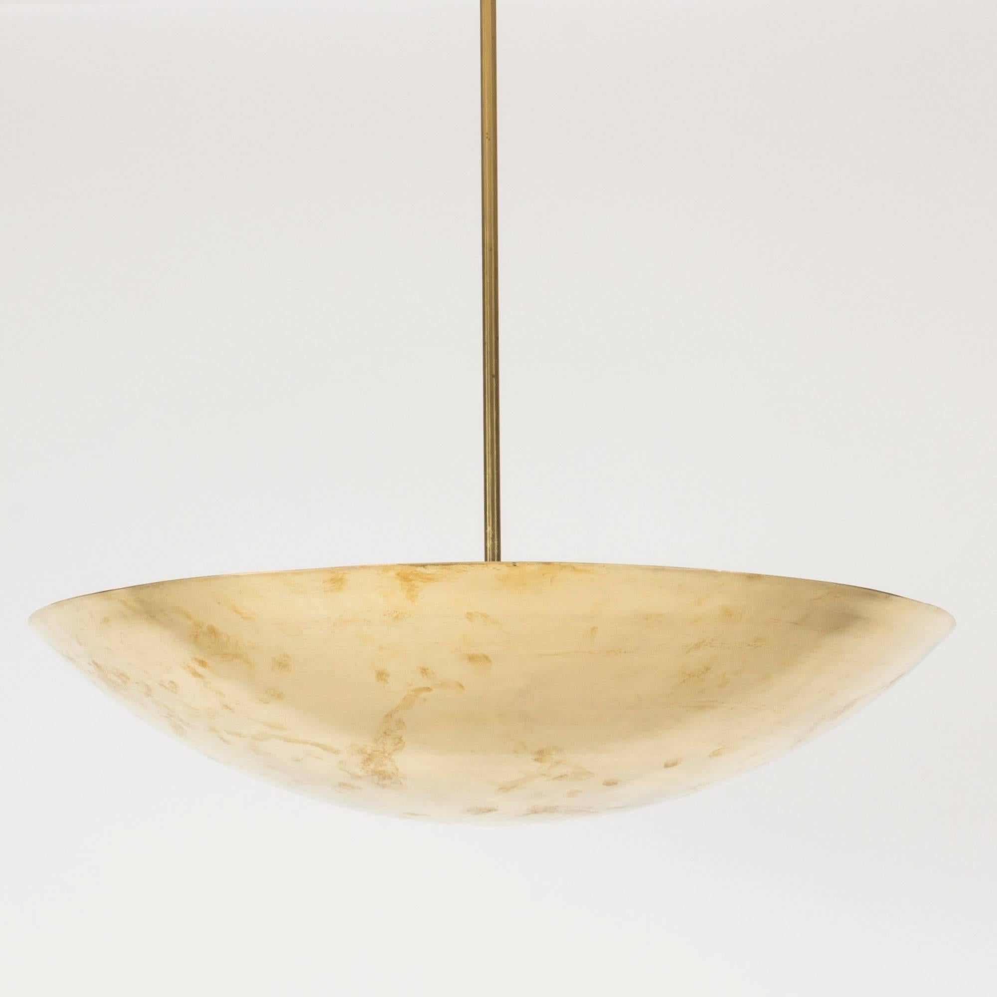 Scandinavian Modern Finnish 1950s Brass Ceiling Lamp